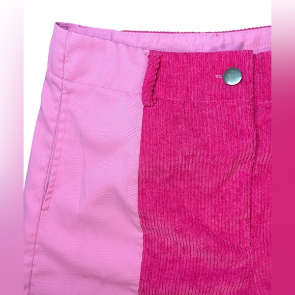SHEIN Pink Colorblock Corduroy Flare Pants Size M - Picture 3 of 8